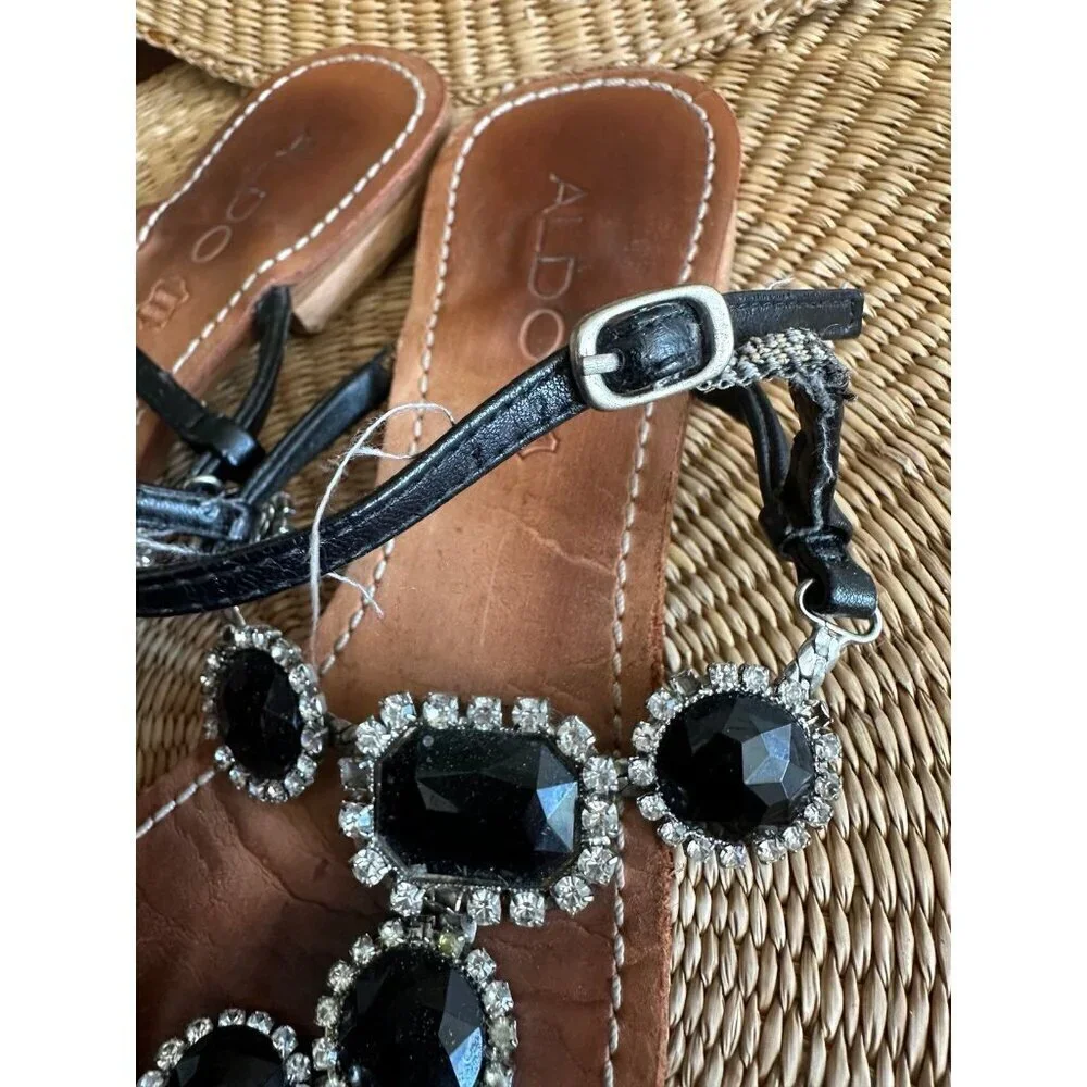 Aldo women’s size 36 leather gem sandals